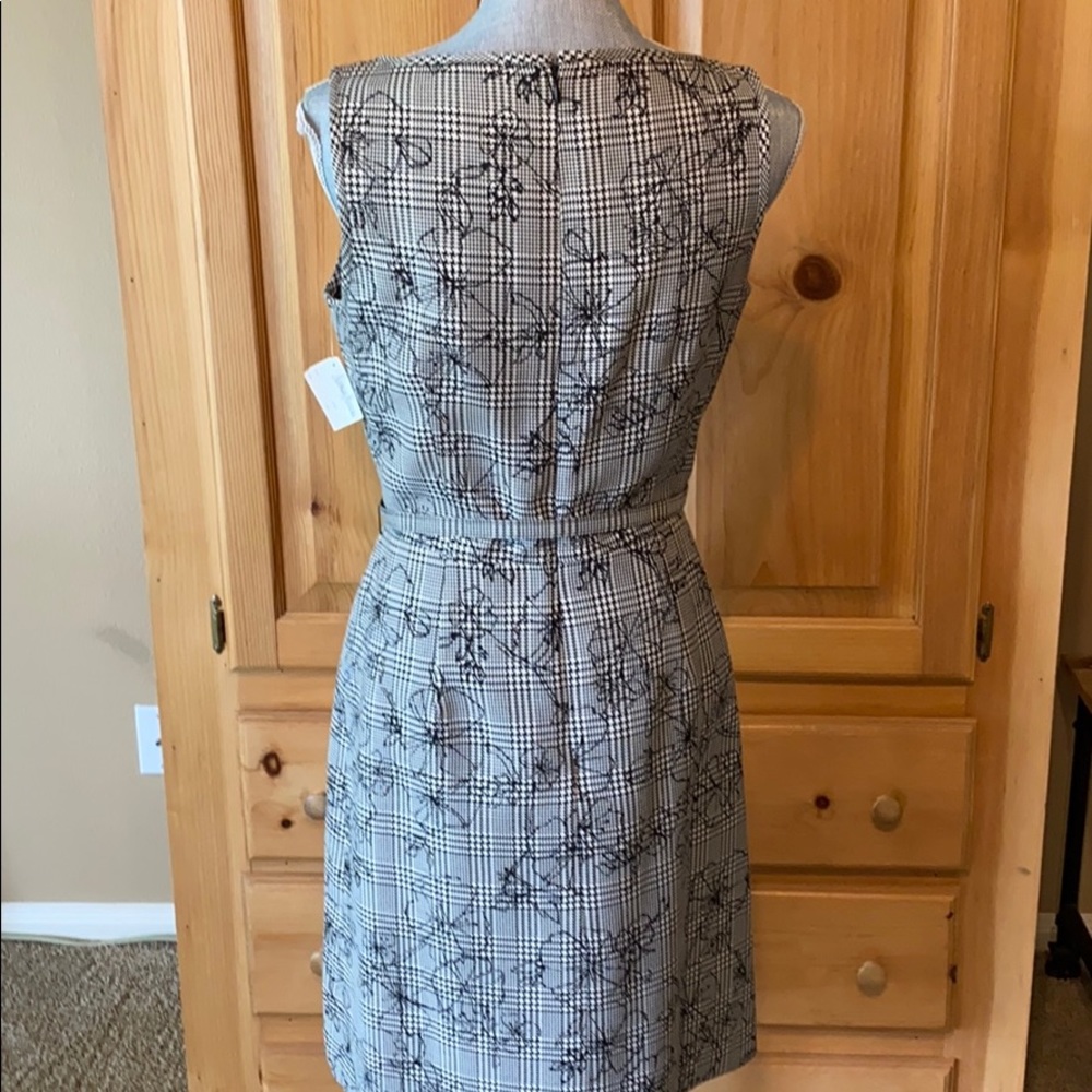 NWT David Meister Plaid & Floral Career Dress 8 - Picture 4 of 8